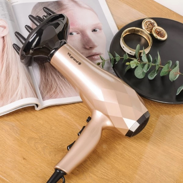 Фен з високою потужністю в 2400 Вт VHD-2424TI_GOLD, фото 1