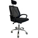 Крісло офісне Bonro B-6200 чорне, фото 2