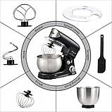 Кухонний тістоміс Zepline ZP-064 3200W багатофункціональний з 3 насадками планетарний міксер для дому, фото 3