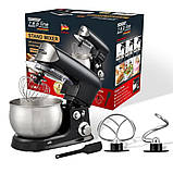 Кухонний тістоміс Zepline ZP-064 3200W багатофункціональний з 3 насадками планетарний міксер для дому, фото 9