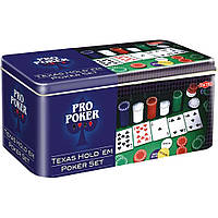 Набор для игры в покер «Техасский холдем» в жестяной коробке / Texas Hold'em Poker Set