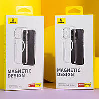 Прозорий чохол Magsafe Baseus Crystal Magnetic для iPhone 15 Plus