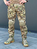 Тактические штаны мультикам с наколенниками,Военные Брюки Tactic Cord Рип-стоп,Штаны армейские полевые