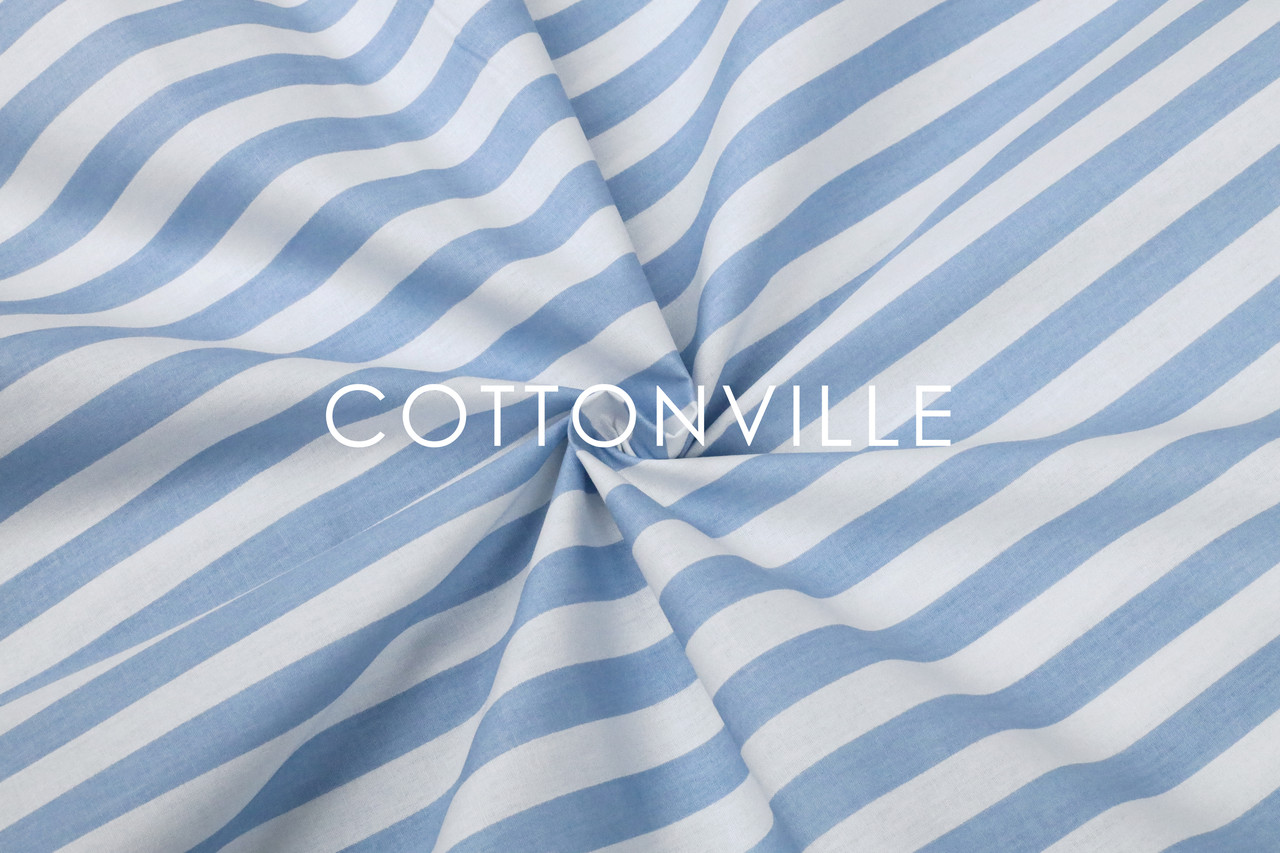 Відріз ранфорсу Смужки 13 мм БЛАКИТНІ 32х240 см