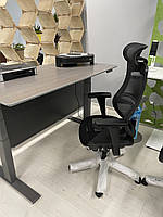 Ергономічне офісне крісло Pro SL-F13: зручне керування на сидінні, 11 регулювань, хрестовина-хром, сітка Чорна