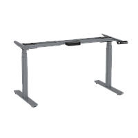 AOKE DualMotor Motion - Стол для работы стоя и сидя регулируемый по высоте электроприводом, Белый, Пульт памяти на 4 позиции, Серый