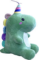 Мягкая игрушка "Динозавр в колпачке зеленый" 35 см
