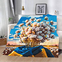 Плед 3D патриотический "Сонячна Січова бавовна" 2902_A 13274 160х200 см