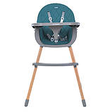 Стілець для годування El Camino LUMI ME 1111 Teal Бірюзовий | Високий дерев'яний стільчик, фото 5