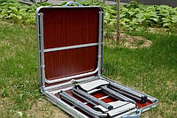 Стол раскладной комплект для пикника, рыбалки, природы 120*60 мм + 4 стула крепление для зонта, Красный