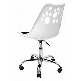 Крісло офісне, комп'ютерне Bonro B-881 біле з чорним сидінням, фото 3
