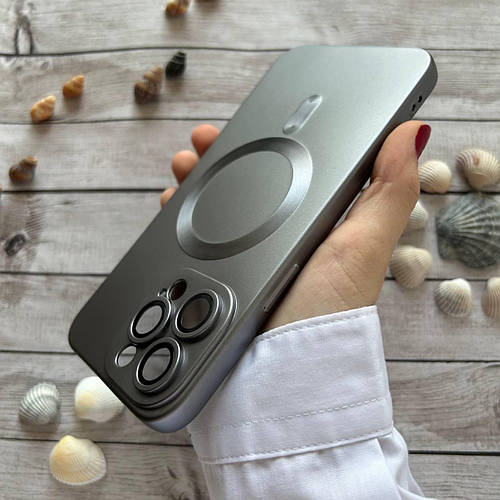 Чехол MagSafe на iPhone 14 Pro Max Grey / Силиконовый для Айфон 14 Про ...