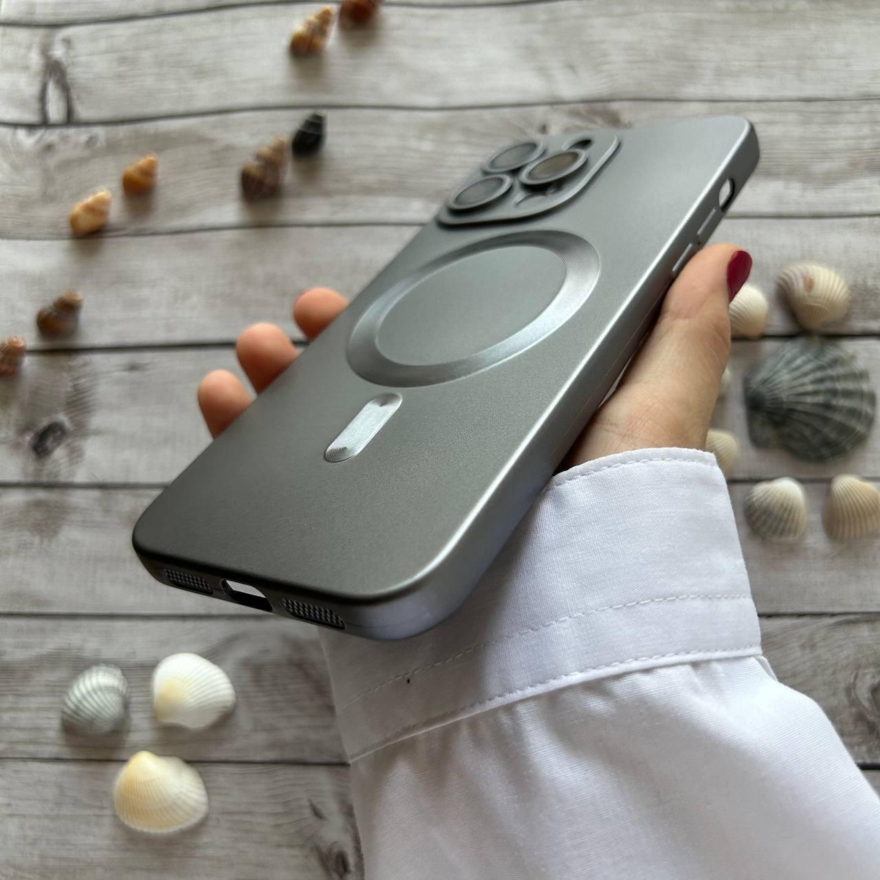 Чехол MagSafe на iPhone 14 Pro Max Grey / Силиконовый для Айфон 14 Про ...
