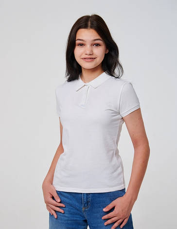 Футболка-поло для дівчинки Smil 114897, 158 білий, фото 1
