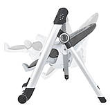 Стілець для годування El Camino ME 1102 DEBUT Serious Gray Сірий | Стільчик-гойдалка, шезлонг, фото 2