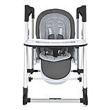 Стілець для годування El Camino ME 1102 DEBUT Serious Gray Сірий | Стільчик-гойдалка, шезлонг, фото 4