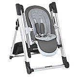 Стілець для годування El Camino ME 1102 DEBUT Serious Gray Сірий | Стільчик-гойдалка, шезлонг, фото 3