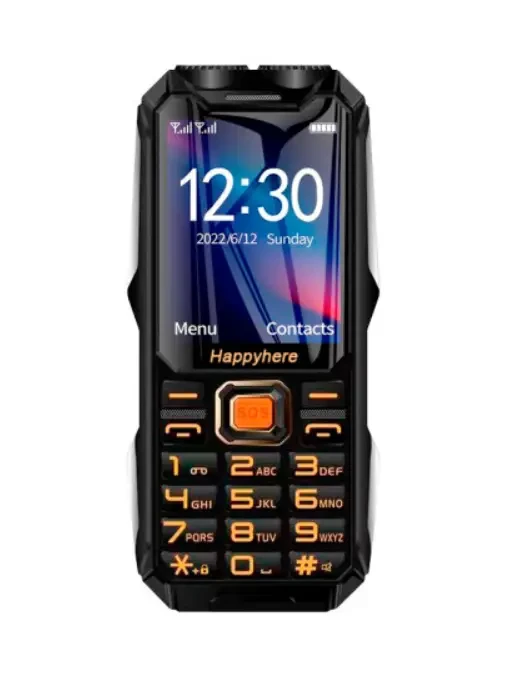 Кнопковий телефон для військових для ВСУ ЗСК на 2 СімTkexun Q8 (Happyhere F99) black Limited Edition