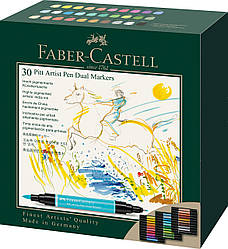 Набір двосторонніх маркерів Faber-Castell Pitt Artist Pen Dual Marker, 30 кольорів, 162030