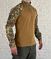 Боевая рубашка пиксель тактическая армейская летняя кофта убакс зсу камуфляж всу уставная кофта