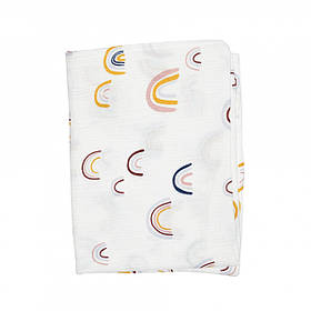 Пелюшка Twins муслінова 130х100 2-х шарова, Rainbow