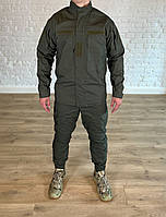 Форма армейская олива рип стоп с флисом демисезонная нгу уставная для военных костюм тактический хаки