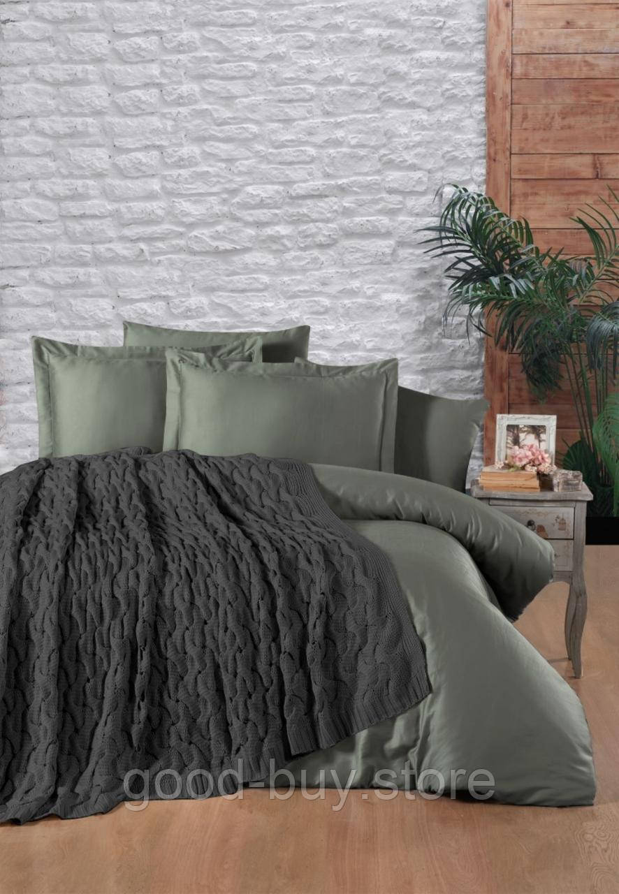 Постільна білизна з в&#039;язаним покривалом First choice Nirvana Tango anthracite