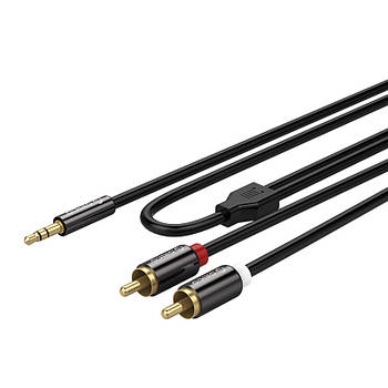 Аудіо кабель ORICO 3.5 мм - 2*RCA (AM-MRC1-15-BK-BP)