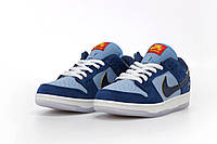 Найк СБ Данк Кроссовки мужские синие Nike SB Dunk The Predatory Bird Кроссовки подростковые женские синие