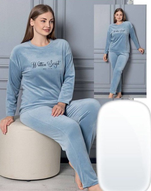 Жіноча піжама Wesha 3XL — 6XL блакитний, 3XL