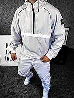 Белый мужской спортивный костюм.Анорак+штаны 5-644 хорошее качество