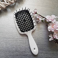 Расческа для укладки волос Janeke Superbrush Бело-черная, массажная щетка - расческа для волос супербраш (TO)