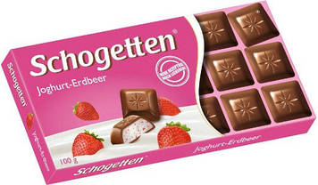 Шоколад молочний Schogеtten Yoghurt-Strawberry з полуничним йогуртом 100 г
