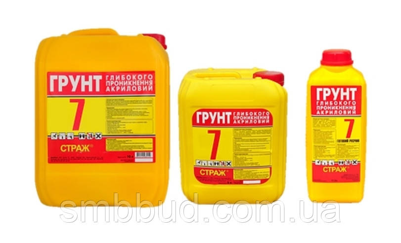 Ґрунт глибокого проникнення STRAZH EC-7, 10 л, фото 1