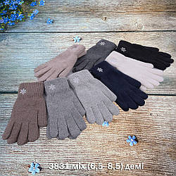 Жіноча одинарна в'язана рукавичка Розмір: 6,5- 8,5 (24058)