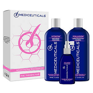 Набір жіночий для стимуляції росту тонких волосся Mediceuticals For Women Kit Fine (2х250 ml; 125 ml)