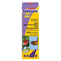 Лекарственный препарат Sera baktopur,50ml, на1000л.Кондиционер для аквариумной воды против нагноений плавников