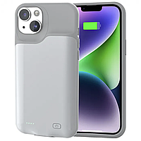 Чехол аккумулятор на iPhone 14 Plus 6500mAh (белый), Чехол батарея на айфон 14 Плюс (белый), чехол зарядка