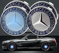 Ковпачки ступиці для дисків Mercedes-Benz з підсвічуванням blue