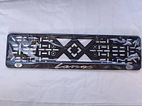 Рамка номера пластиковая с хромированной рельефной надписью Daewoo Lanos