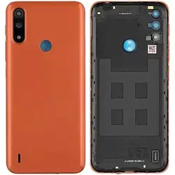 Задня панель корпусу (кришка акумулятора) Motorola E7 Power / E7i Power зі склом камери, оригінал, Coral Red