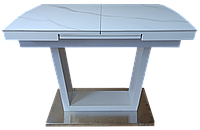 Стол обеденный раскладной керамика с МДФ белый DAOSUN DT 8073 small