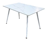 Стол обеденный раскладной керамика с МДФ белый DAOSUN DT 20004B