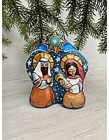 Шопка різдвяна скульптурна композиційна "Свята родина" ручної роботи, handmade святковий декор