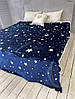 Теплий Плед-покривало Євро розмір 200х220см. Королівська мікрофібра Зоряне небо, фото 3