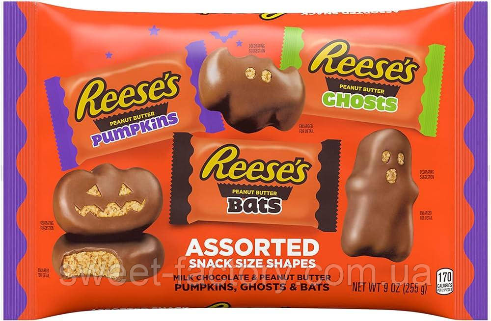 Цукерки Reese's Peanut Butter Assorted Snack Halloween 15s 255g