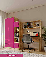 Шафа  в дитячу кімнату Teenager корпус тахо/рожевий Viorina-Deko