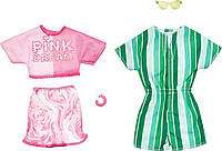 Одежда для кукол Барби и Кена Barbie & Ken Fashions 2-Pack, Pink Dream T-shirt, Skirt and Green Jumper Outfits