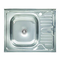 Кухонная мойка с сушкой из нержавеющей стали Platinum 6050 L 605x500x125 (0,4/120 мм)