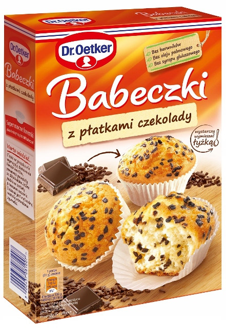 Суміш для кексів Babeczki z pfatkami czekolady Dr.Oetker 300гр